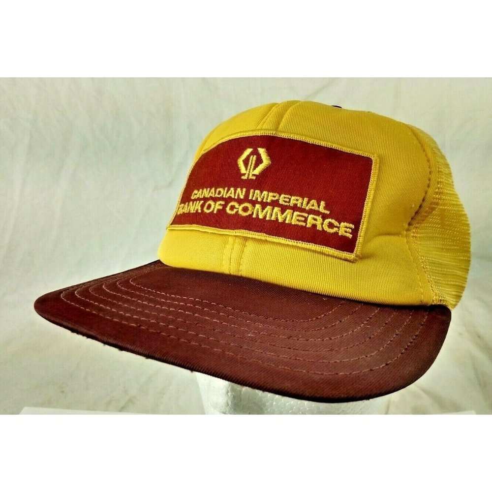 CANADIAN IMPERIAL BANK Cap Trucker Hat Snapback Baseball Vintage retro 80s